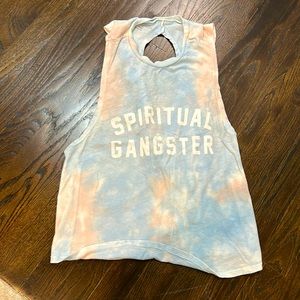 Spiritual Gangster Tie dye twist backTank top XS